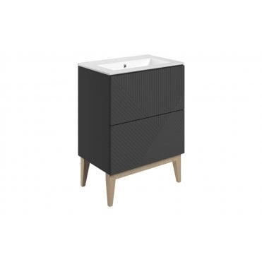 Isola Floor Standing 2 Drawer Basin Unit & Basin (Select size and finish)