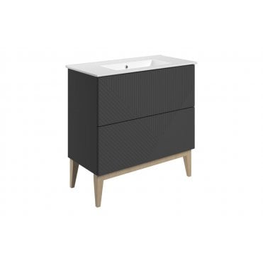 Isola Floor Standing 2 Drawer Basin Unit & Basin (Select size and finish)