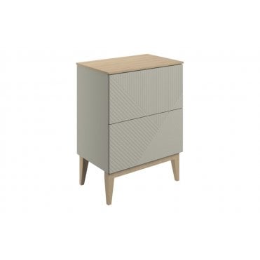 Isola Floor Standing 2 Drawer Basin Unit & Maple Oak Effect Worktop (Select size and finish)