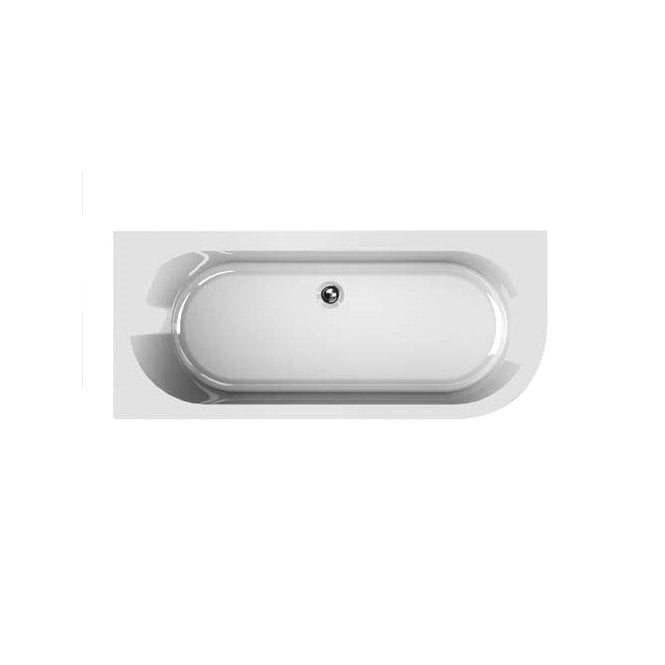 Plumb Warehouse  J-Bath Rectangular Double Ended Bath - 1650mm x 725mm - White