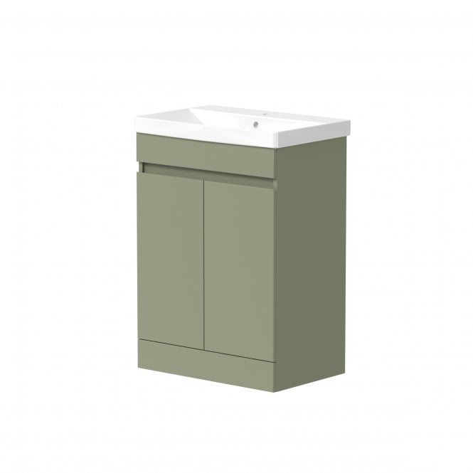 Plumb Warehouse Kappa 598mm x 810mm x 385mm 2 Door Handleless Floorstanding Vanity Unit (Choose Finish)