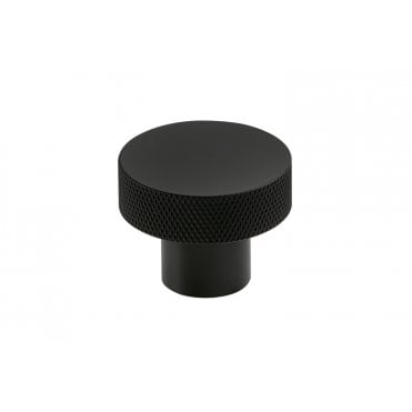 Plumb Warehouse Knurled Round 42.5mm- Black