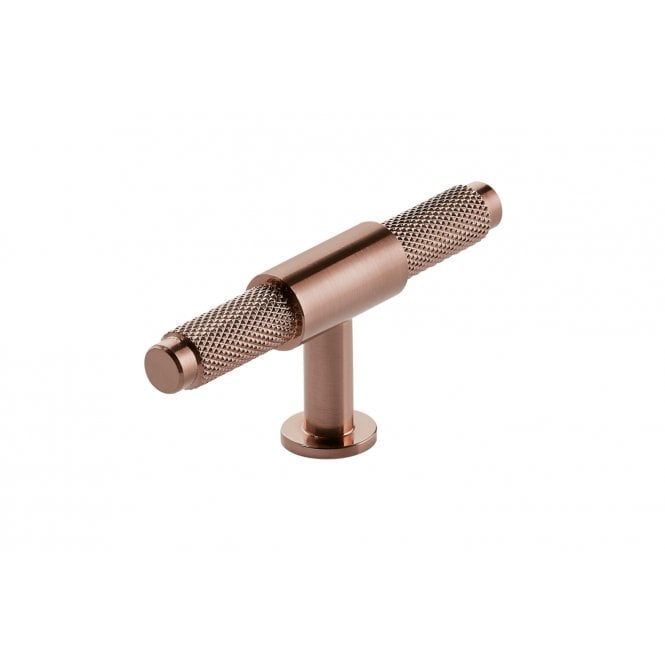 Plumb Warehouse  Knurled T Bar 95mm Handle - Brushed Bronze