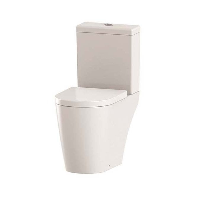 Plumb Warehouse  Lab Rimless Open Back Close Coupled Toilet and Cistern - White