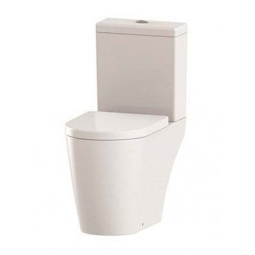 Plumb Warehouse Lab Rimless Open Back Close Coupled Toilet and Cistern - White