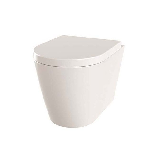 Plumb Warehouse  Lab Rimless Wall Hung Toilet - White
