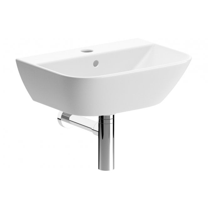 Plumb Warehouse Lanciano 450x320mm 1 Tap Hole Cloakroom Basin & Bottle Trap