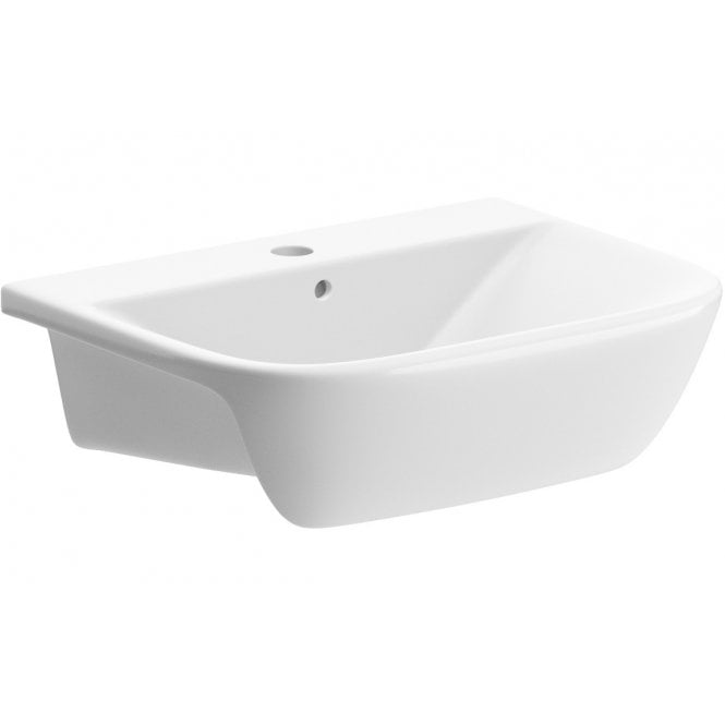 Plumb Warehouse Lanciano 520x400mm 1 Tap Hole Semi Recessed Basin