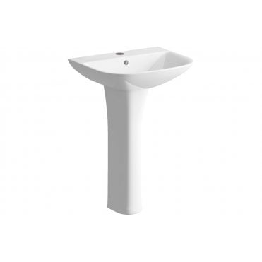 Lanciano 560x450mm 1 Tap Hole Basin & Full Pedestal (Boxed)