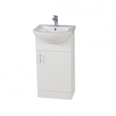 Lanza 950mm Gloss White Floor Standing Vanity Unit With Basin