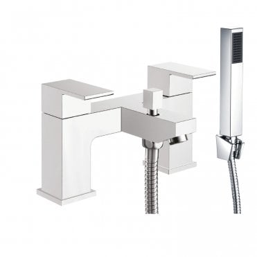 Lanza Chrome Bath Shower Mixer Tap With Shower Kit And Wall Bracket