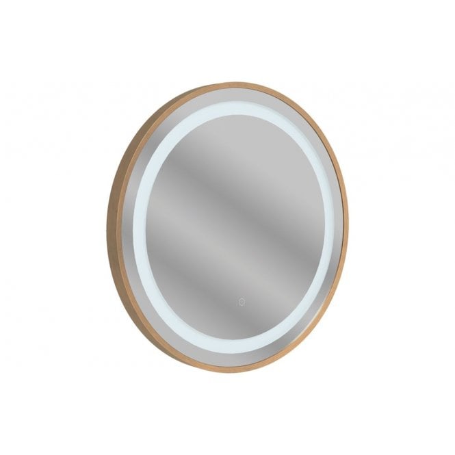 Plumb Warehouse Legnano 600mm Round Front-Lit LED Mirror - Brushed Bronze