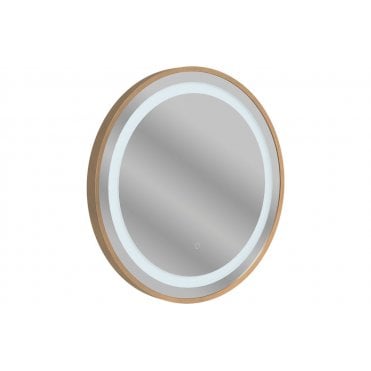 Legnano 600mm Round Front-Lit LED Mirror - Brushed Bronze