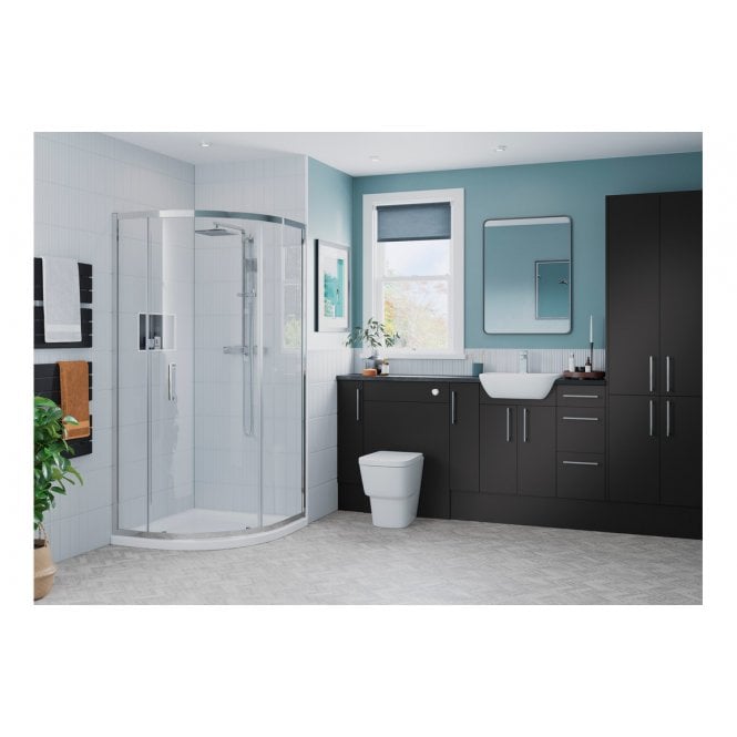 Plumb Warehouse Loretia 330x900mm Base End Panel - Matt Graphite Grey