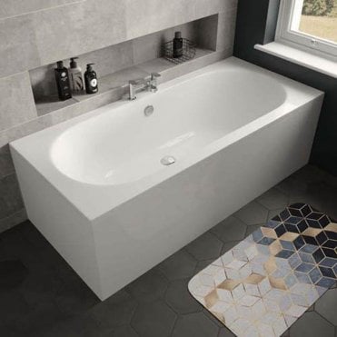 Plumb Warehouse Magnus Rectangular Double Ended Bath - White