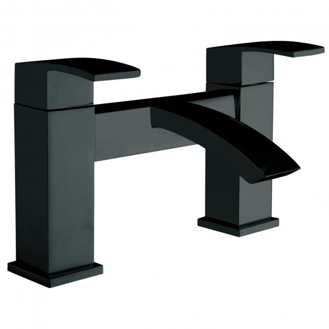 Plumb Warehouse Matt Black Deck Mounted Bath Filler