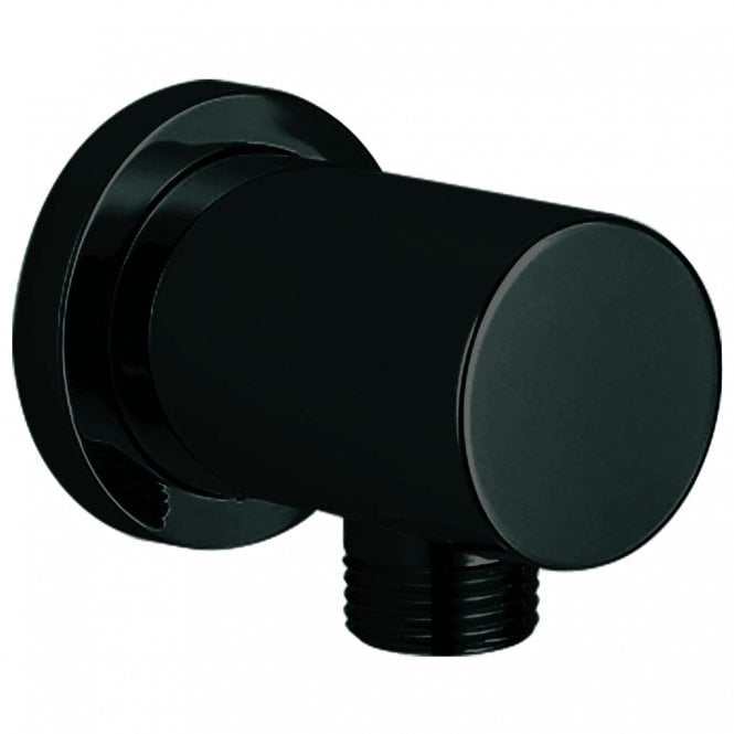 Plumb Warehouse Matt Black Round Outlet Elbow