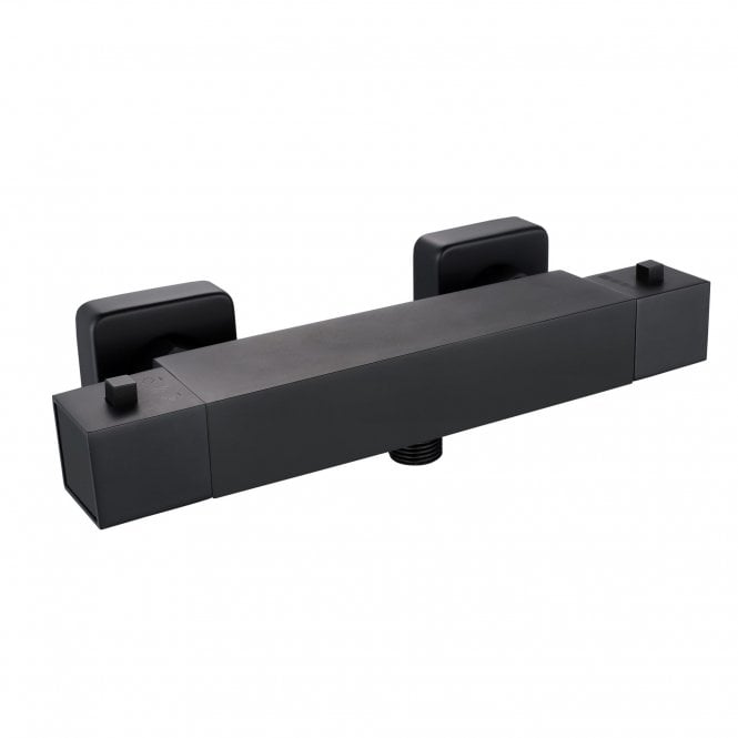 Plumb Warehouse Matt Black Square Exposed Thermostatic Shower Valve
