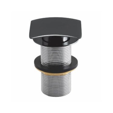 Matt Black Square Unslotted Sprung Basin Waste