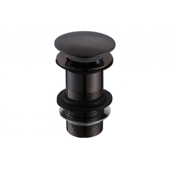 Plumb Warehouse Matt Black Unslotted Basin Waste