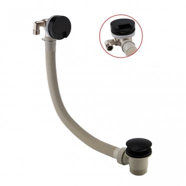 Matte Black Round Overflow Filler Waste