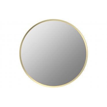 Megenti Round Mirror - Brushed Brass