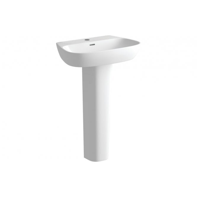 Plumb Warehouse Melfie 600x400mm 1 Tap Hole Basin & Full Pedestal