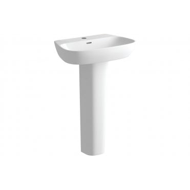 Melfie 600x400mm 1 Tap Hole Basin & Full Pedestal