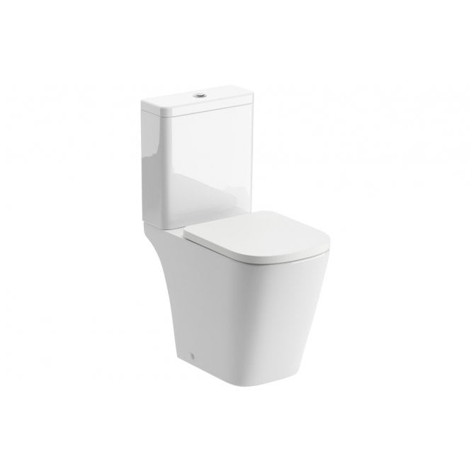 Plumb Warehouse Melfie Rimless Close Coupled Part Shrouded Comfort Height WC & Soft Close Seat