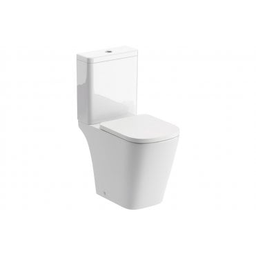 Melfie Rimless Close Coupled Part Shrouded Short Projection WC & Soft Close Seat