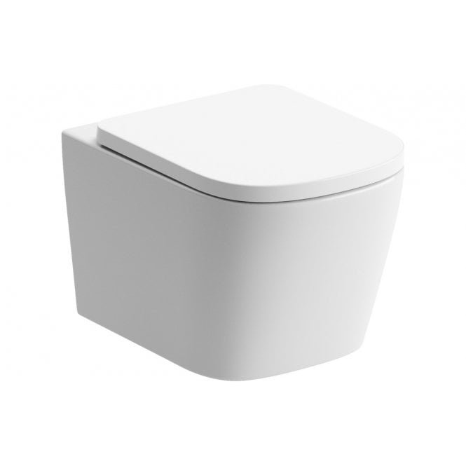 Plumb Warehouse Melfie Rimless Wall Hung WC & Soft Close Seat