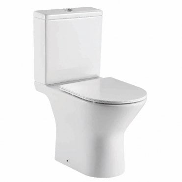 Middleton Rimless Open Back Close Coupled Toilet With Cistern Slim Close Seat