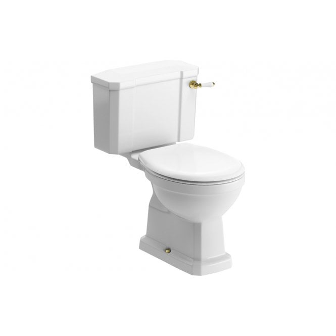 Plumb Warehouse Mugello Close Coupled WC & Soft Close Seat w/Brushed Brass Finishes