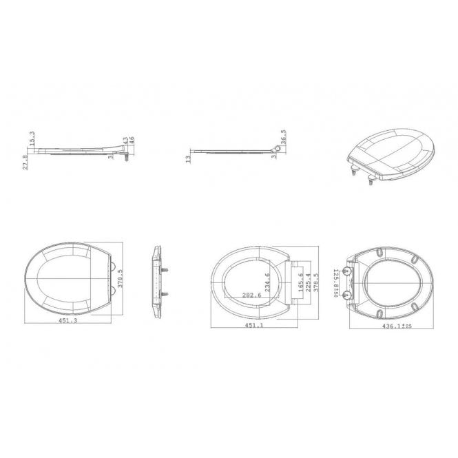 Plumb Warehouse Mugello Soft Close Toilet Seat - White