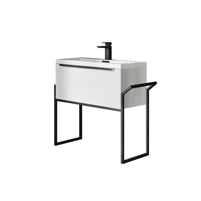 Plumb Warehouse Muro Matt Black Universal Frame For Basin