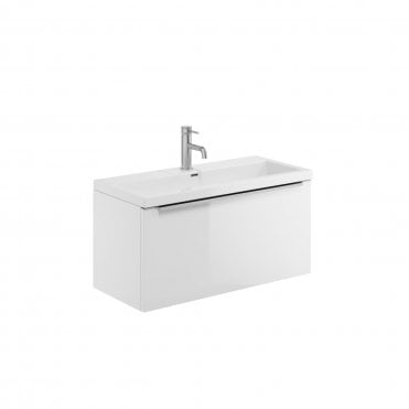 Muro Wall Hung Vanity Unit With Basin (Select size and finish)