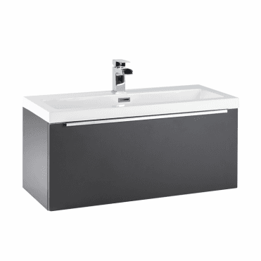 Muro Wall Hung Vanity Unit With Basin (Select size and finish)
