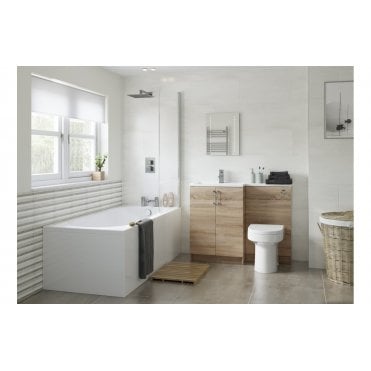 One-Piece 1810x810mm Bath Panel - White Gloss