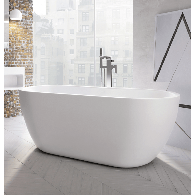 Plumb Warehouse Onyx 1655mm x 750mm White Double Ended Freestanding Bath