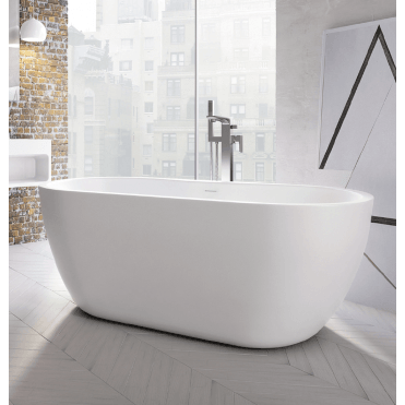 Onyx 1655mm x 750mm White Double Ended Freestanding Bath