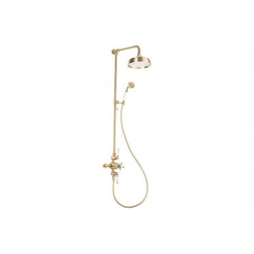 Oristanio Thermostatic Shower Kit - Brushed Brass