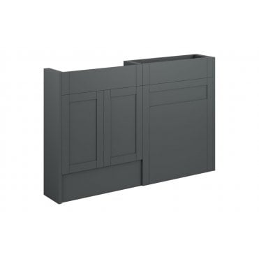 Perugio 1236mm Slim Basin and WC Unit Pack (Choose finish)