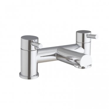 Phi One Spout Bath Filler with 2 Tap Holes - Chrome