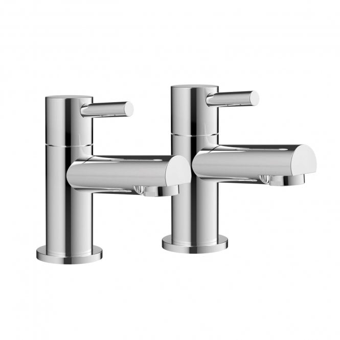 Plumb Warehouse Phi Tap Pair for 2 Tap Hole Basin - Chrome