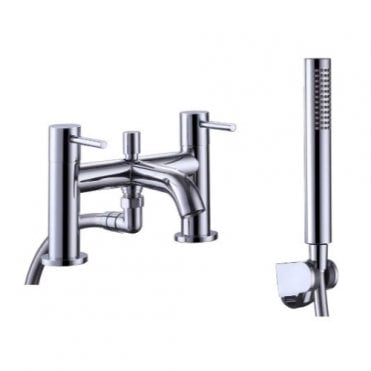 Plumb Warehouse Pin Lux Bath Shower Mixer Tap with Shower Kit