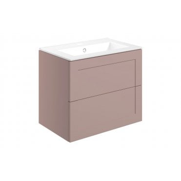 Portofini 615mm Wall Hung 2 Drawer Basin Unit & Basin (Select finish)