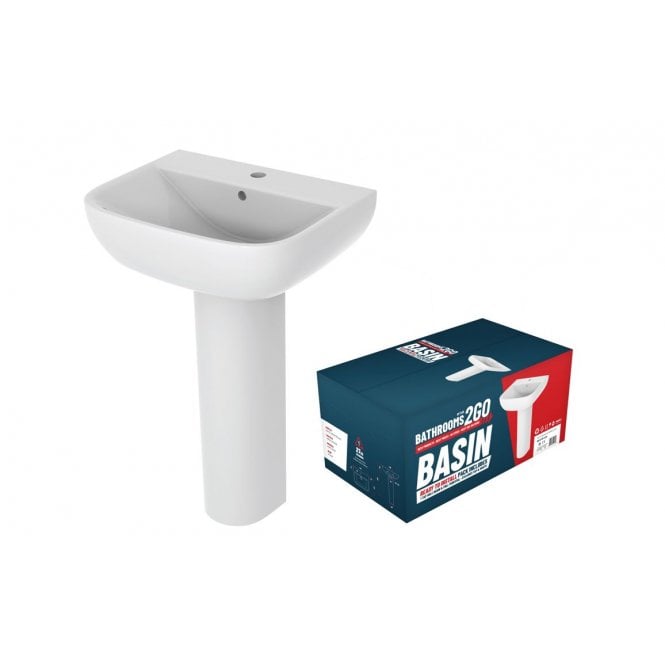 Plumb Warehouse Potenzi 1TH Basin & Full Pedestal