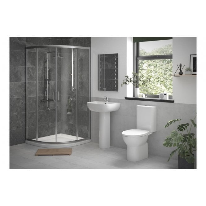 Plumb Warehouse Potenzi Full Suite with 900mm 2 Door EasyFit Quadrant & Tray