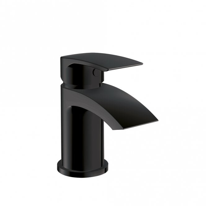 Plumb Warehouse Psi Electroplated Mini Mono Basin Mixer w/ Pop Up Waste - Black