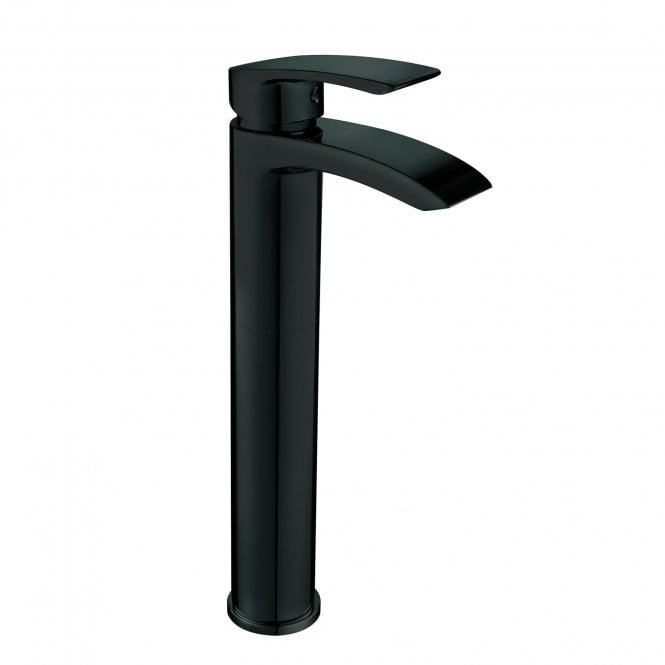 Plumb Warehouse Psi Electroplated Tall Mono Basin Mixer with Pop Up Waste - Black